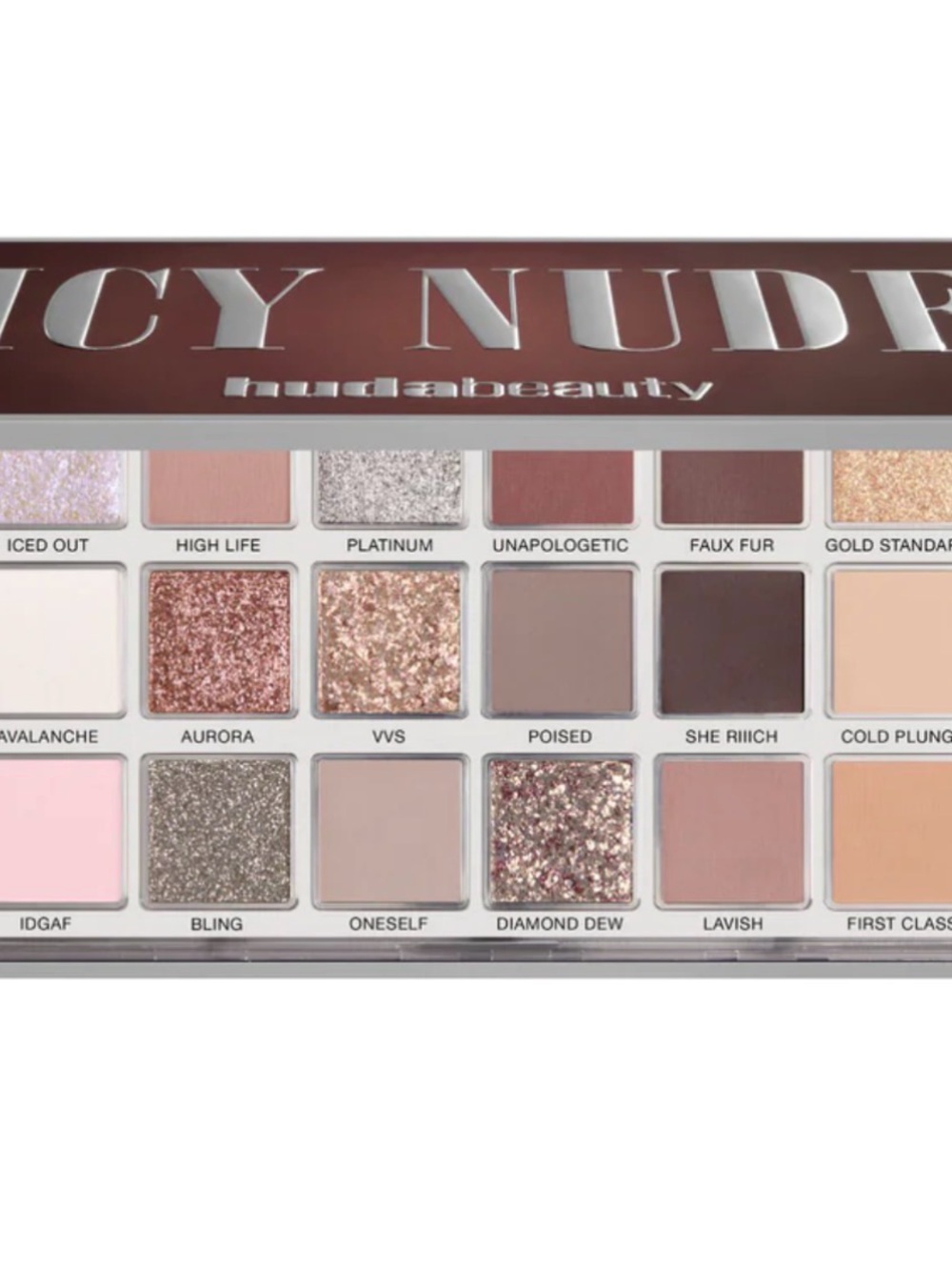 HUDA BEAUTY ICY NUDE Eyeshadow Palette - Pink, Brown, Gold & Taupe Shades